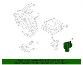 Airbag sensor in the center pillar left Hyundai Kona 18-23