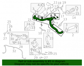Air pipe tee Porsche Macan 15-18 3.0T, 3.6T with sensor