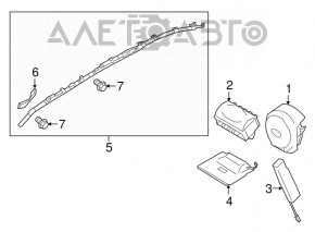 Subaru Outback 15-17 passenger airbag in the dashboard