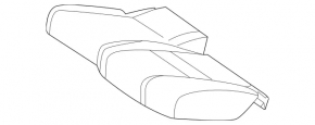 Rear seat cushion, 2nd row, left, Mercedes W167 GLE 350 450 20-23, brown leather, for 3 rows, for cleaning