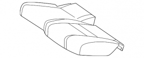 Rear seat cushion, 2nd row, left, Mercedes W167 GLE 350 450 20-23, brown leather, for 3 rows, for cleaning