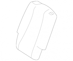 Backrest of the rear row of seats, 2nd row, right, Mercedes W167 GLE 350 450 20-26, brown leather, with lower frame, electric, for 3 rows