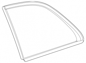 Rear right blind glass window Mercedes X247 GLB 20-26 chrome