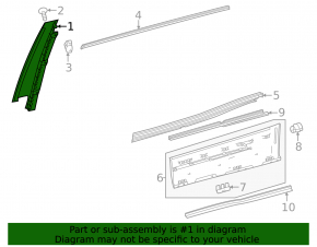 Mercedes X247 GLB 20-26 right rear side door trim