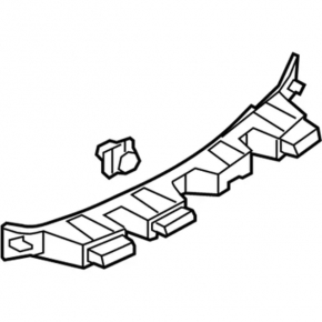 Rear bumper mount central Ford Fiesta 14-19 rest 4d