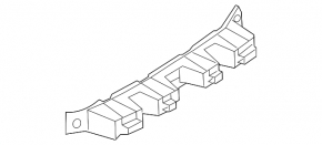 Rear bumper mount central Ford Fiesta 14-19 rest 4d