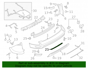 Lincoln MKC Rear Bumper Bracket 15-