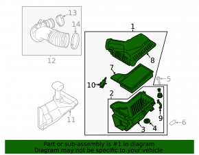 Air Filter Housing Ford Mustang mk6 15-17 2.3T Without Sensor