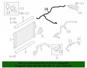 Cooling return pipe Ford Escape MK3 17-19 2.5