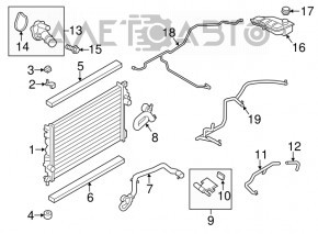 Ford Escape MK3 17-19 2.5 Cooling Return Hose