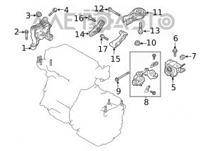 Rear engine bracket Mazda CX-5 17- Automatic transmission