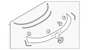 Upper trunk door molding for Mazda CX-5 17-25 with emblem, under glass