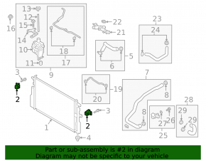 Radiator bracket upper left Mazda CX-30 20-22 2.5