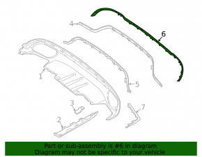 Mercedes W213 E 17-20 chrome rear bumper molding, Luxury