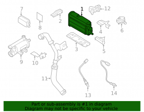 Carbon canister absorber assembly Hyundai Sonata 11-15 hybrid type 2