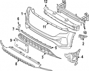 VW Atlas 24-25 Front Bumper Absorber