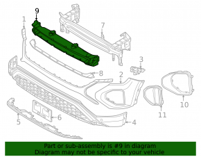 VW Atlas 24-25 Front Bumper Absorber