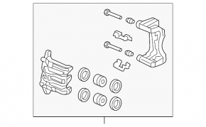 Front right brake caliper assembly for Honda CRV 12-16