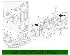 Actuator motor heater drive Audi A6 C7 12-18