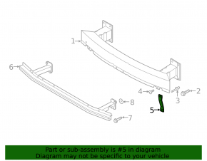 Front bumper reinforcement bracket left Audi E-Tron 19-23