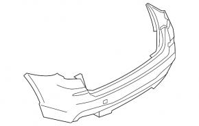 Rear bumper bare BMW X3 F25 11-17 With M package, without prk sensor