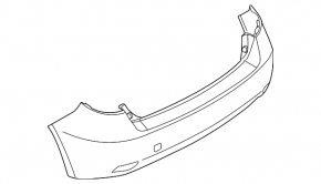 Rear bumper bare Subaru Impreza WRX GH 08-11 5d with lip