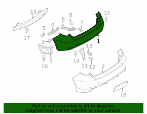 Rear bumper bare Subaru Impreza WRX GH 08-11 5d with lip