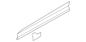 Lower front right door trim for VW Tiguan 2009-2018 matte