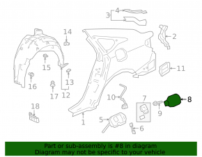 Honda Accord 18-22 Fuel Door Without Hook