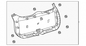 Lower trunk door trim Toyota Venza 21 - black