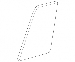 Door glass triangle rear left Toyota Highlander 08-13