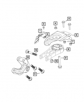 Engine mount bracket right Chrysler 200 15-17 3.6