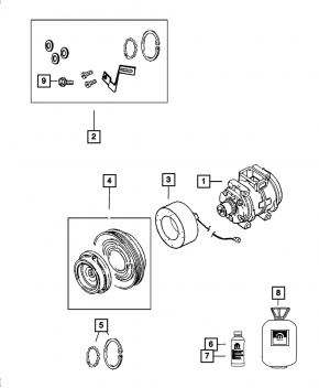 Air Conditioning Compressor Chrysler 300 11-13