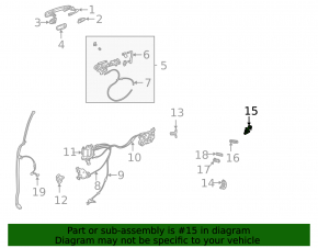 Door limiter rear left Toyota Sienna 21-25