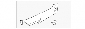 Wing seal hood-wing left Acura MDX 17-20 rest