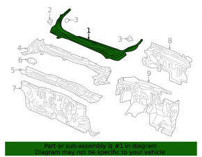 Plastic windshield wiper grille for Honda Civic X FC 16-21
