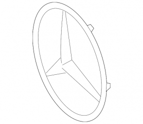 Mercedes W213 E 17-20 chrome radiator grille emblem, AMG pack