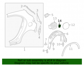 Fuel filler flap lock Mercedes GLA 15-20