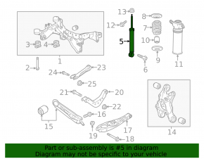 Rear left shock absorber bare GMC Terrain 18-22