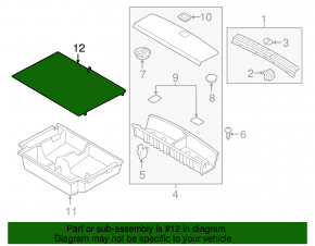 Trunk floor Kia Sorento 16-18 black