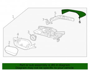 Left side mirror cover for Kia EV6 22-24
