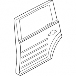 Door bare rear right Ford Flex 09-19 silver UX, dent