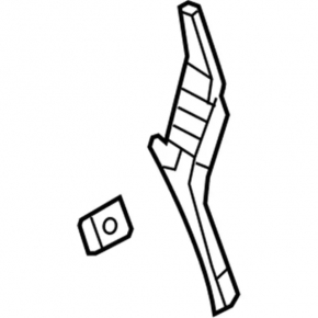 Left outer rear bumper mount for Ford Fiesta 11-19 5d