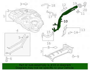 Fuel filler neck Mazda 3 14-18 BM