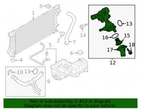 Thermostat housing Ford Mustang mk6 15- 3.7