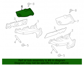 Right manifold guard for Ford Mustang mk6 15-17 3.7