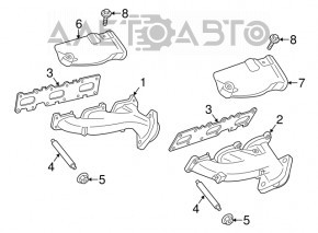 Right manifold guard for Ford Mustang mk6 15-17 3.7