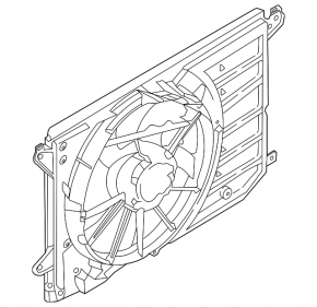 Diffuser radiator shroud assembly Lincoln MKZ 13-20 hybrid, without computer