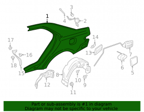 Lincoln Continental 17-20 rear right quarter
