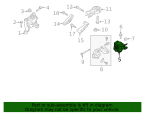 Engine mount left Mazda 6 18-21 2.5 automatic transmission